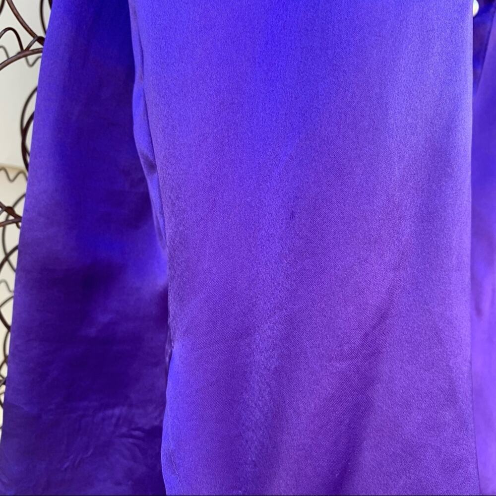 Vintage Victoria's Secret Gold Label purple slinky sleep shirt M/L - Picture 5 of 8